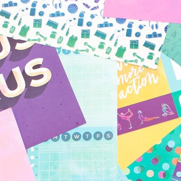 Craft Smith Working on My Fitness Yoga Week Chart 12x12 Paper Pad 35 Sheets - Picture 9 of 12